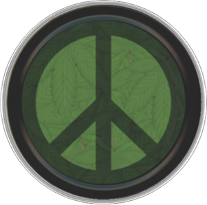 Peace Weed Round Stash Tin Image