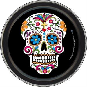 SUGAR SKULL ROUND STASH TIN
