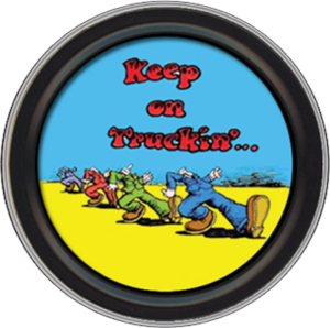 R. Crumb - Keep On Trucking Round Stash Tin Image