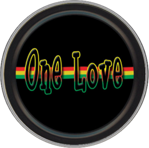One Love Round Stash Tin Image