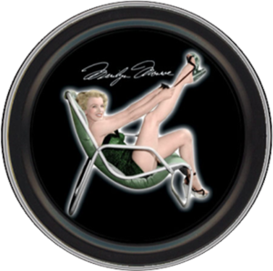 Marilyn Monroe Chair Round Stash Tin Image