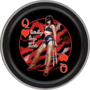 Bettie Page Queen Round Stash Tin Image