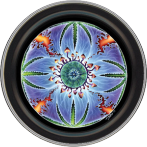 Peyote Mandala Round Stash Tin - Mike Dubois Image