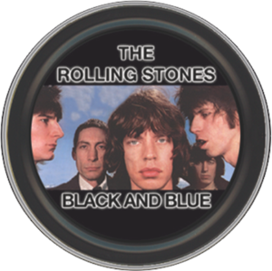 Rolling Stones Black & Blue Round Stash Tin Image