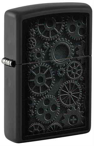 Steampunk Black Matte Zippo Lighter Image