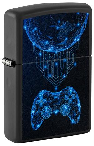 Gaming Black Matte Zippo Lighter Image