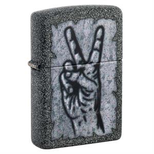 Graffiti Peace Fingers Design Zippo Lighter Image