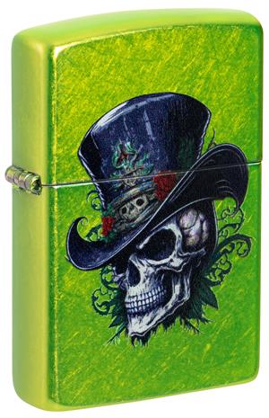 Steampunk Skeleton Design Lurid Zippo Lighter IMAGE