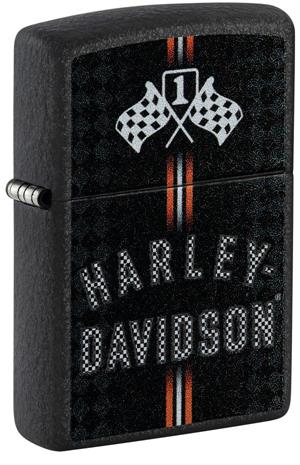 Harley-Davidson Black Crackle Design Zippo Lighter image