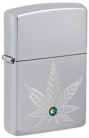  Cannabis Crystal Laser Engraved Design Zippo Lighter image