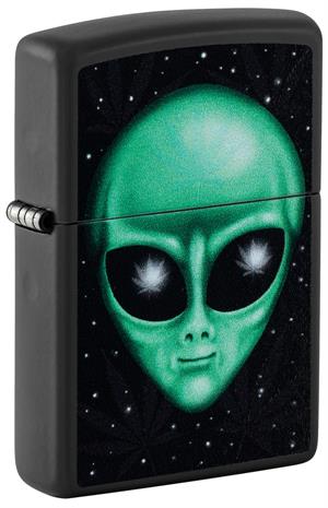 Alien Leaf Blacklight Design Zippo Lighter image