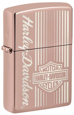 Harley-Davidson High Polish Rose Gold Zippo Lighter image