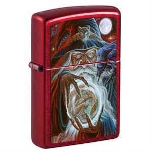 Ed Beard Wizard Candy Apple Red Image Zippo Lighter - Black Ball Corp Exclusive IMAGE