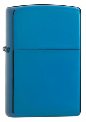 High Polish Blue Zippo Lighter Image