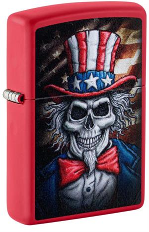 Uncle Skeleton Red Matte Zippo Lighter Uncle Skeleton Red Matte Zippo Lighter Image