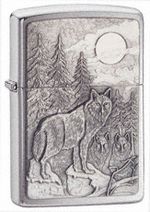 TIMBER WOLVES EMBLEM - BRUSHED CHROME - 20855