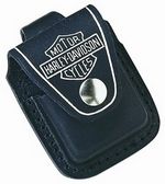 HARLEY DAVIDSON LIGHTER POUCH W/ LOOP - BLACK - HDPBK