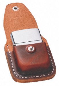 LIGHTER POUCH W/ CLIP - BROWN