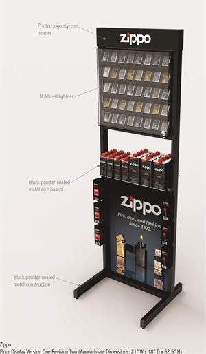 40 Piece Zippo Lighter & Accesories Display