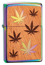 Woodchuck USA Leaves Spectrum Zippo Lighter Image