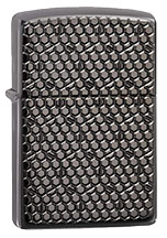 Hexagon Design Black Ice Zippo Lighter Image