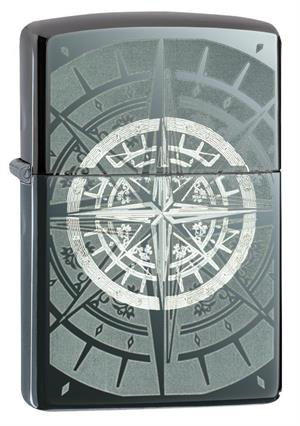 Black Ice Compass Zippo Lighter Image