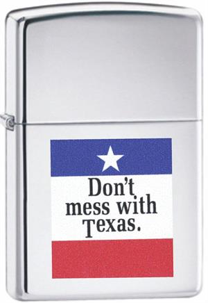Don't Mess with Texas High Polish Chrome Zippo Lighter Image