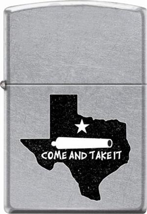 Come & Take It Brushed Chrome Zippo Lighter Image