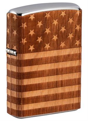 Woodchuck USA American Flag Wrap Zippo Lighter Image