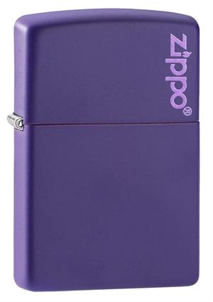 Classic Purple Matte Logo Zippo Lighter Image