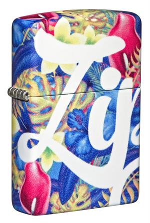 Floral Design with Logo Zippo Lighter Image