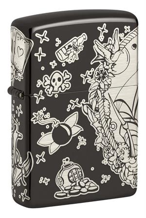 Pirates Treasure Design Zippo Lighter Image