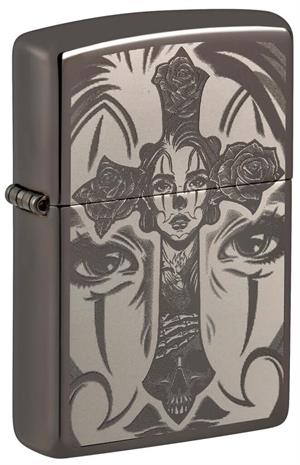 Skull Cross Design Zippo Lighter Image