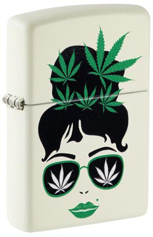 Cannabis Girl - Glow in the Dark Zippo Lighter