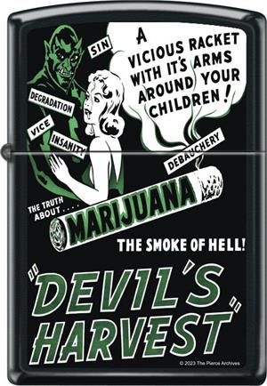 Devil's Harvest Black Matte Zippo Lighter Image