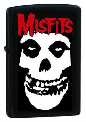MISFITS SKULL BLACK MATTE ZIPPO # 218-C1008761 ZIPPO