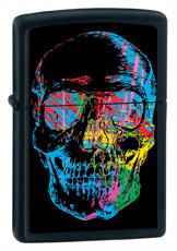 SKULL - BLACK MATTE - ZIPPO #28042 1