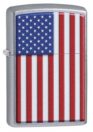 U.S. Flag Street Chrome Zippo Lighter Image