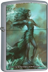 BREAKING WAVES - RENEE BIERTEMPFEL - BRUSHED CHROME ZIPPO - 200CI402328
