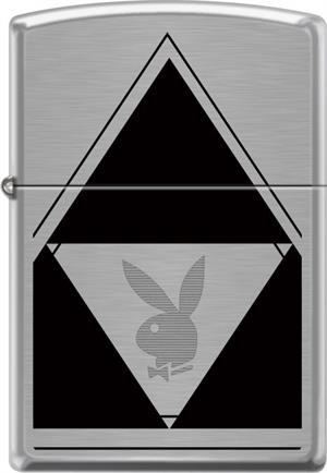 Playboy - Logo Brushed Chrome Zippo