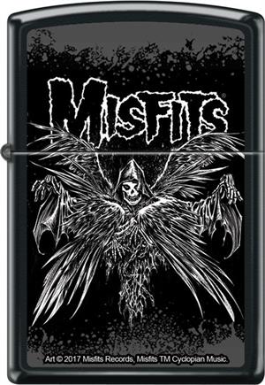 Misfits Zippo Lighter - Descending Angel - Black Matte