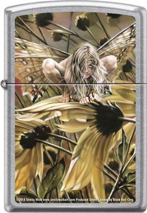 CHAMELEON by: Sheila Wolk Brushed Chrome Zippo Lighter