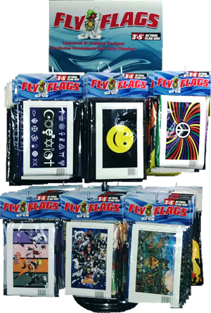 Fly Flag Countertop Display - 2 tier - 72 Flag Image