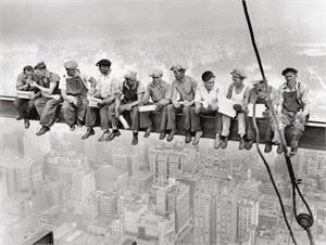 Men on Beam Rockefeller Center Poster Image