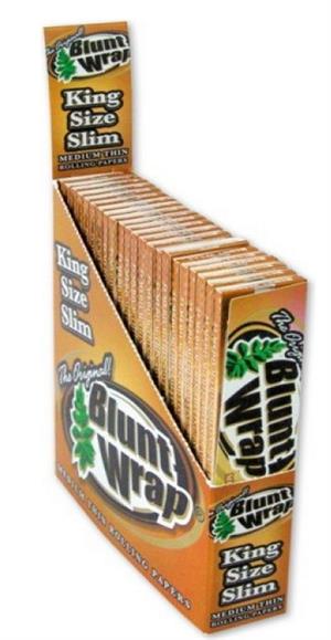 Blunt Wrap Medium Thin Gold Rolling Papers - King Size Slim - 25pk/25cs