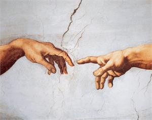 Michelangelo - The Creation of Adam Mini Poster Image