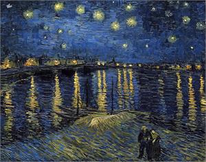 Van Gogh Starlight over Rhone Mini Poster Image