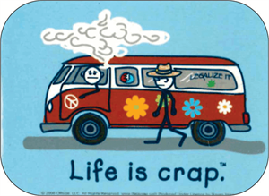 Smoke Life Is Crap - Mini Sticker Image