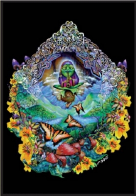 Musical Frog Non Flocked Black Light Poster - Mike Dubois - 24" x 36"