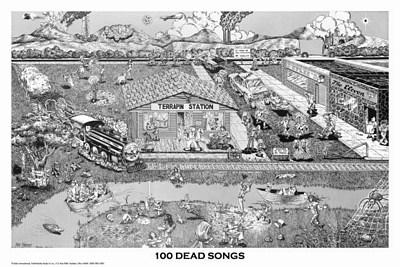GRATEFUL DEAD - 100 DEAD SONGS POSTER - 36" X 24"